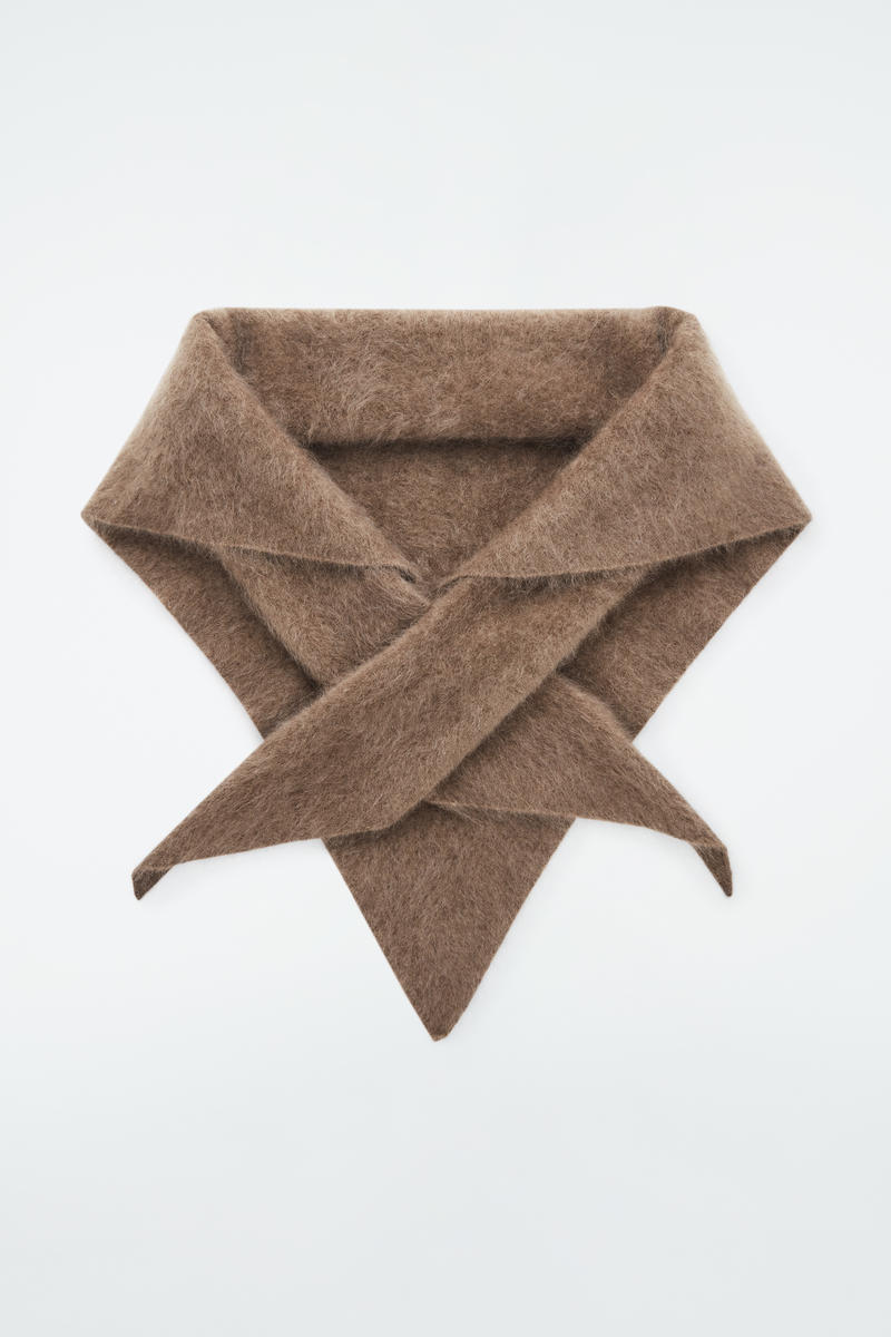 Pure Brushed-Cashmere Triangle Scarf