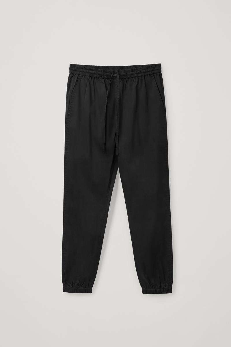 Slim-fit drawstring cuffed pants 