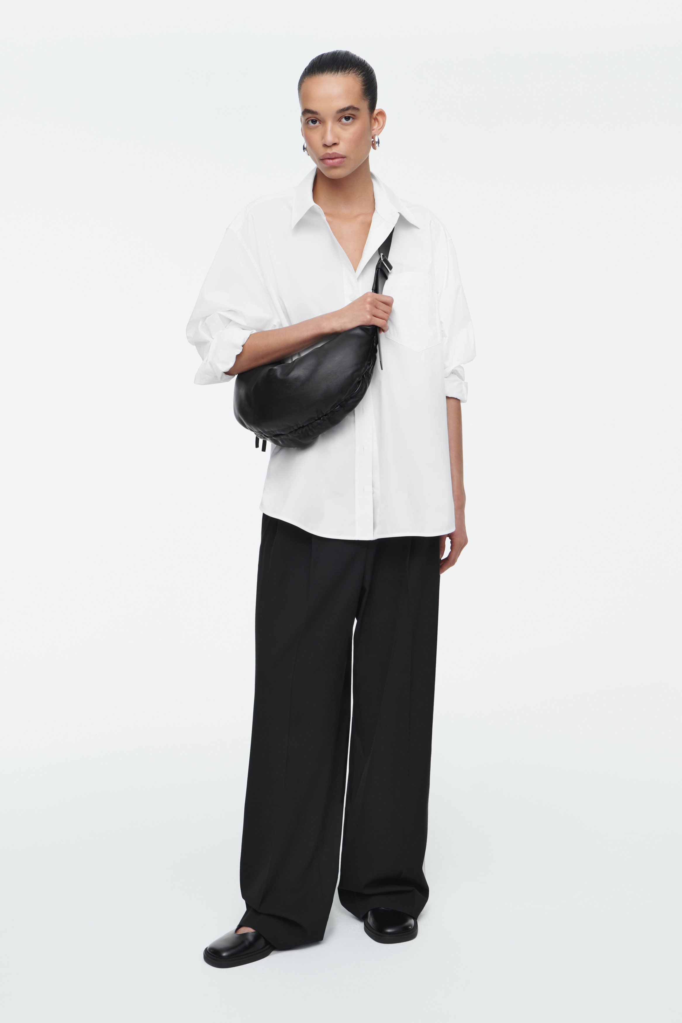 CANOPY CROSSBODY - LEATHER - BLACK