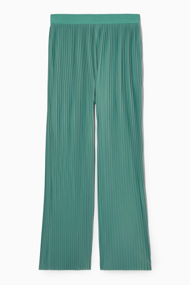 Plissé Trousers in Green