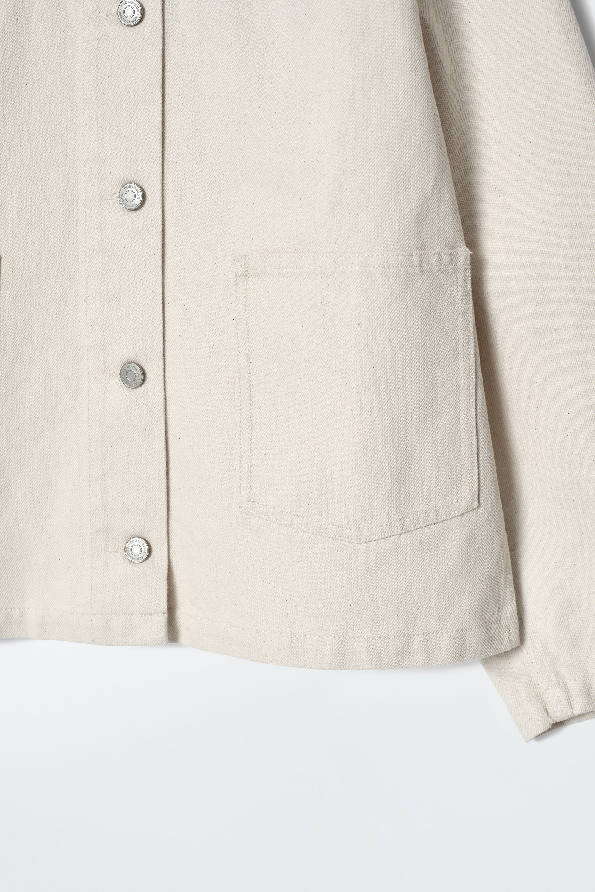 BOXY DENIM JACKET - ECRU