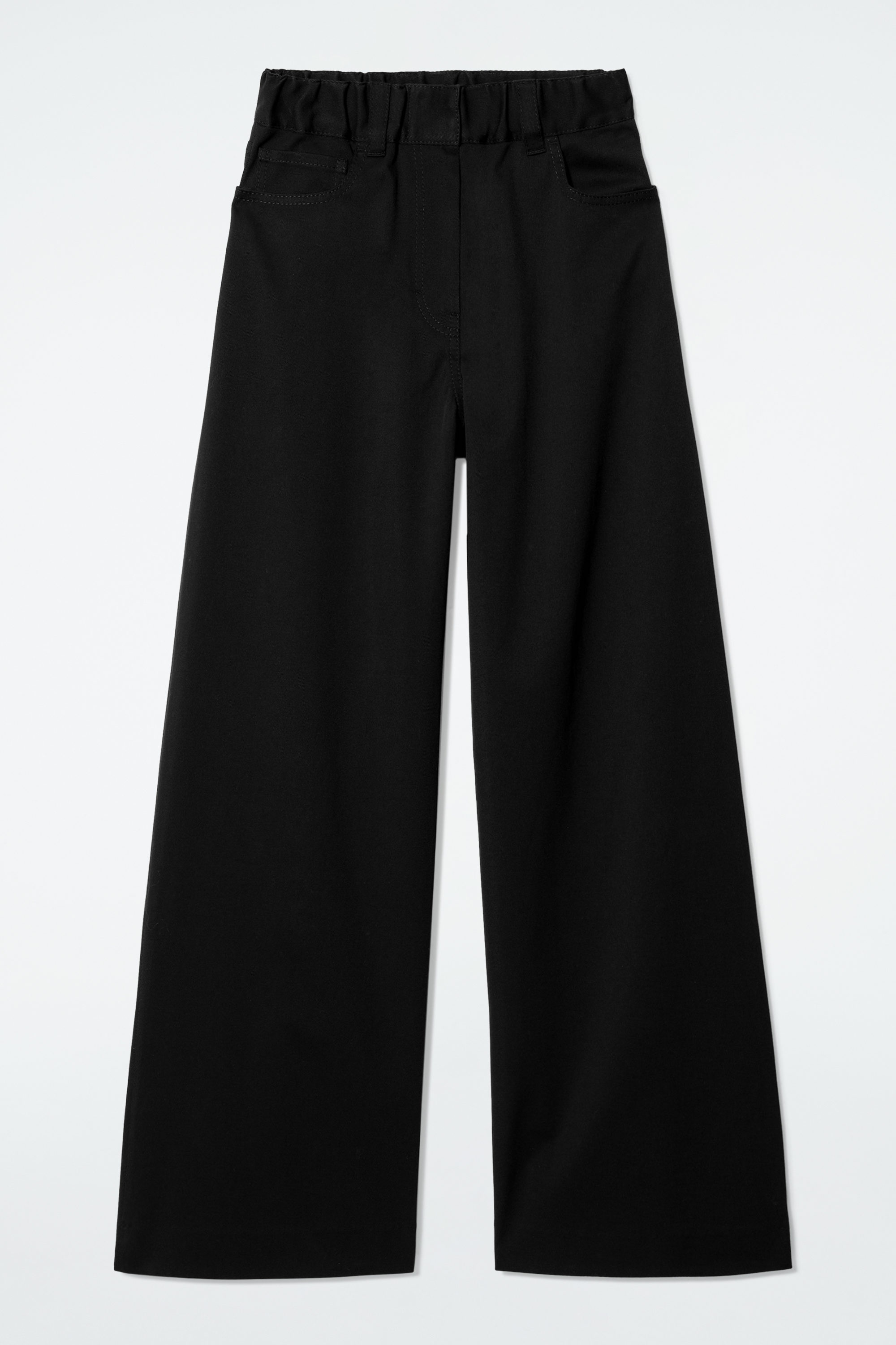 【SATIIIZ】Eto Wide Black Cotton Pants Eto Wide Black Cotton Pants - satiiiz