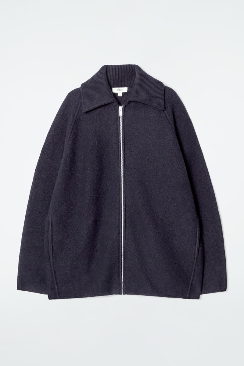 Boiled-Wool Zipped Jacket