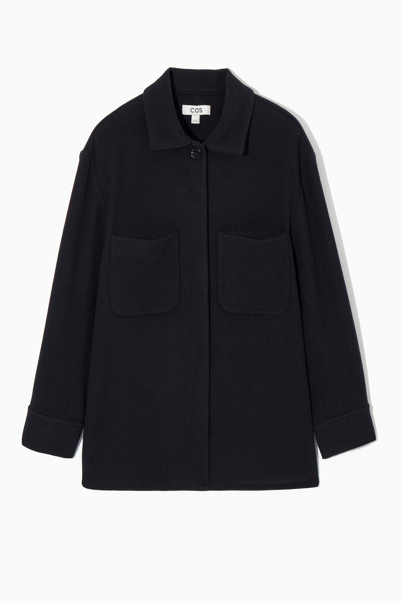 Patch-Pocket Wool Overshirt