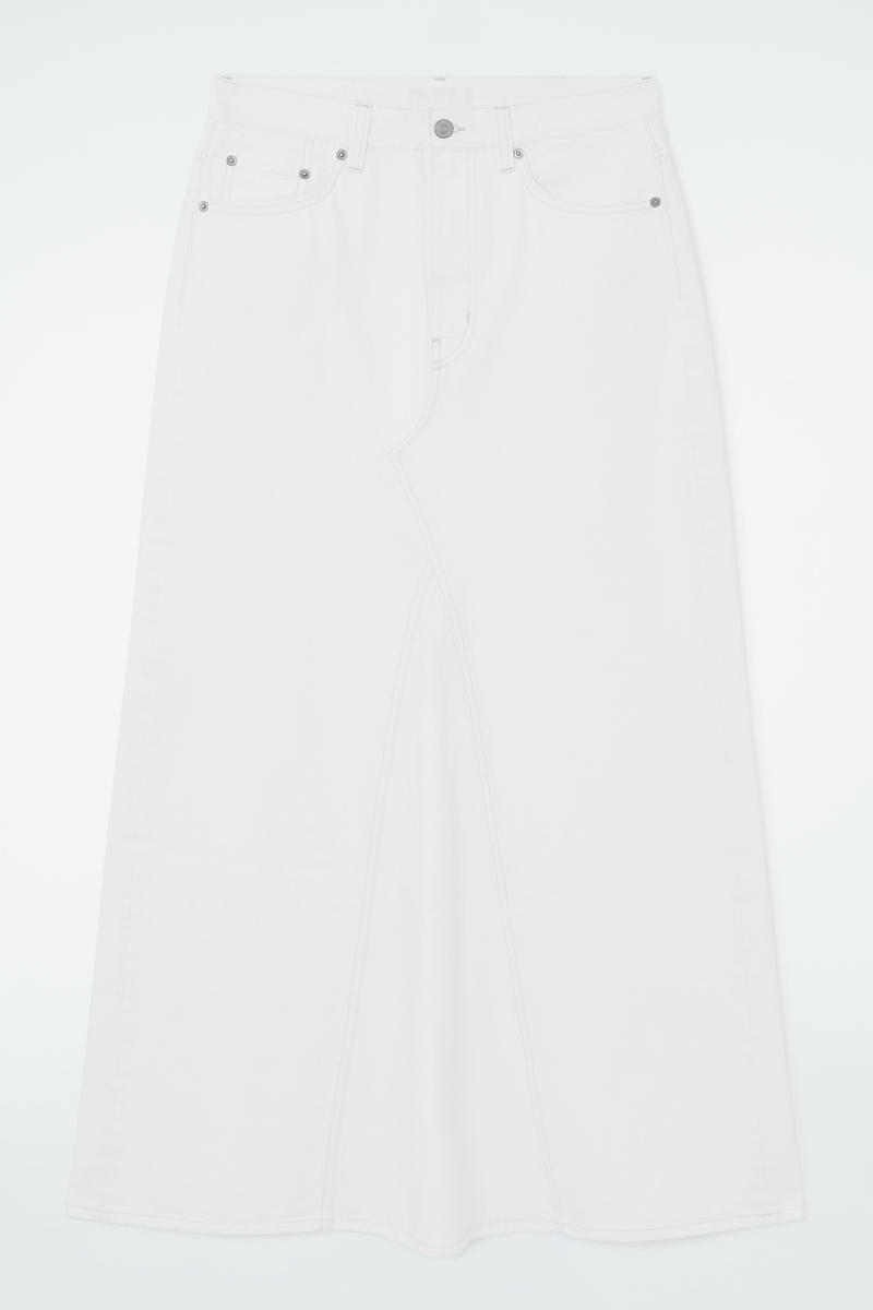 Panelled Denim Maxi Skirt