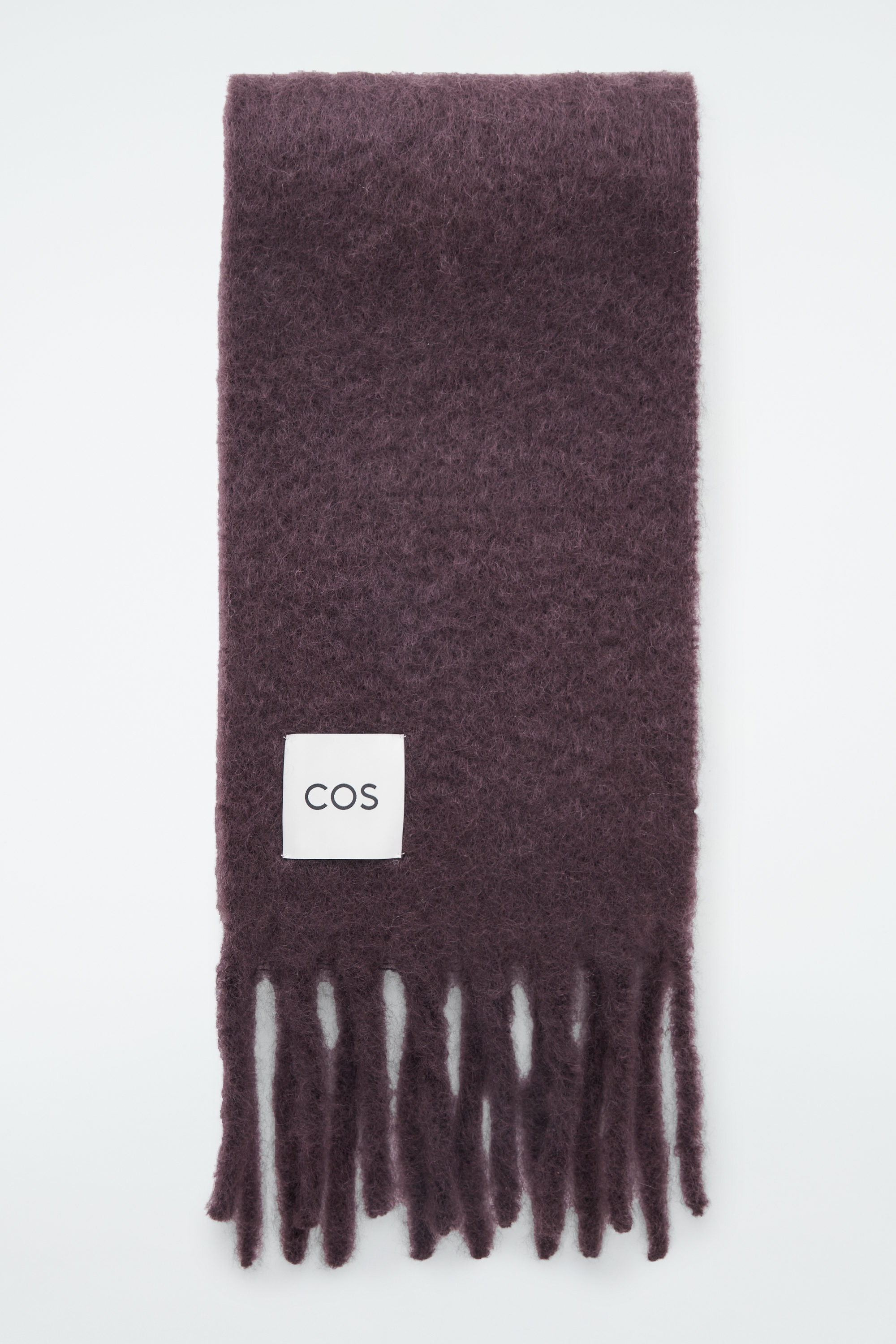 FRINGED BRUSHED-MOHAIR SCARF - TURQUOISE FRINGED BRUSHED-MOHAIR SCARF - TURQUOISE