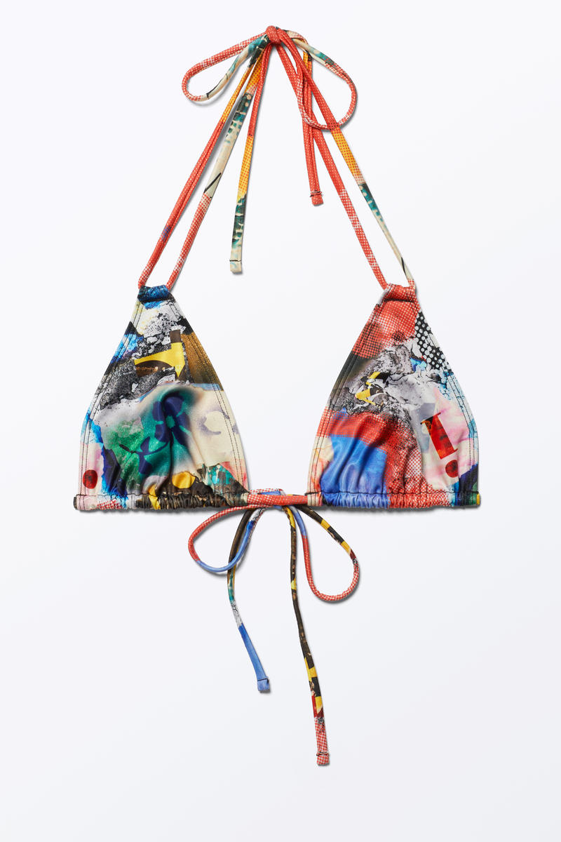 Halter bikini-topp med tryckt mönster