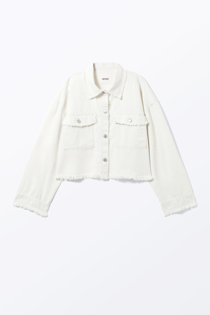Cropped Twilljacke Mit Kastigem Fit - Monki - Modalova