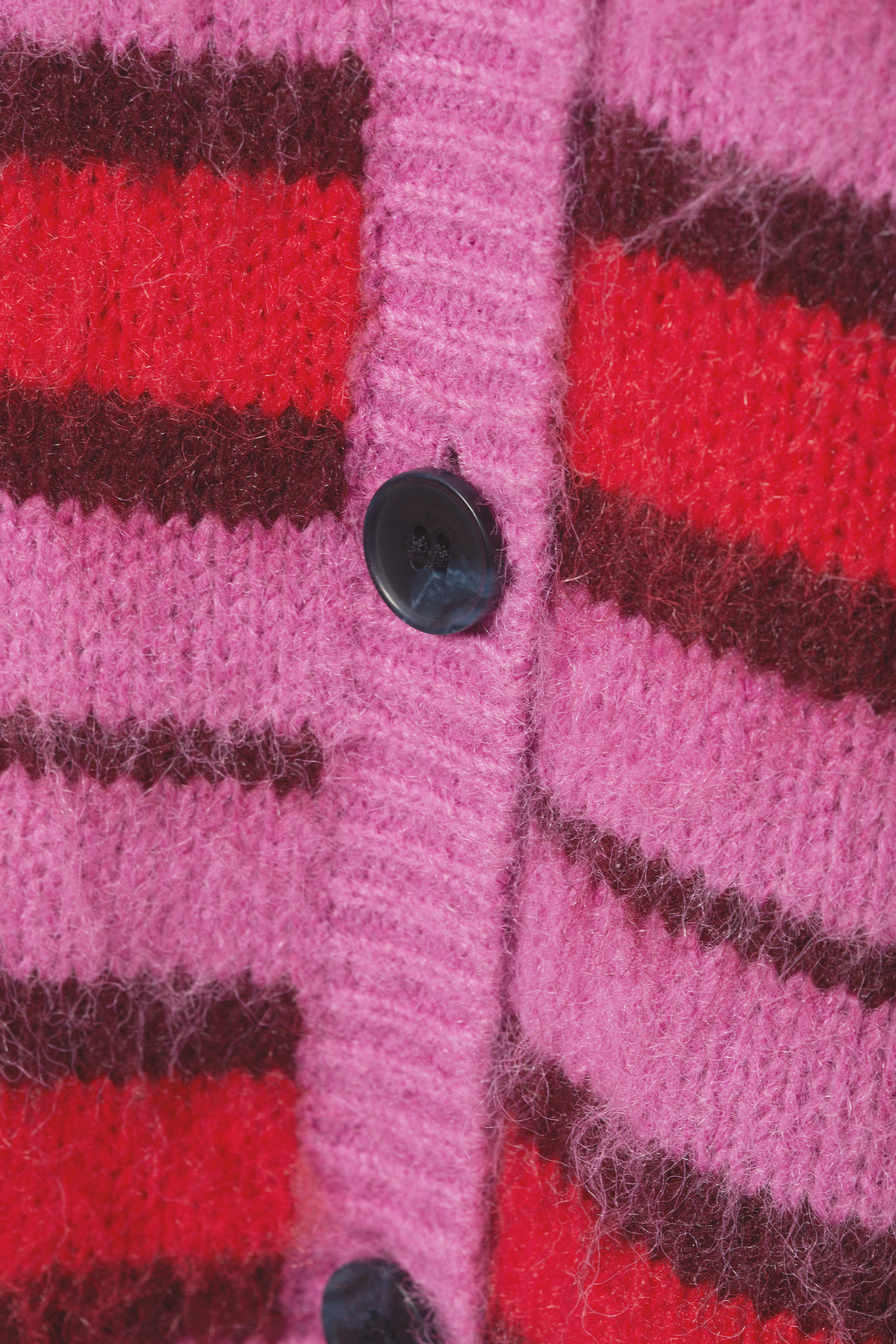fluffy knit cardigan - Red | Monki WW