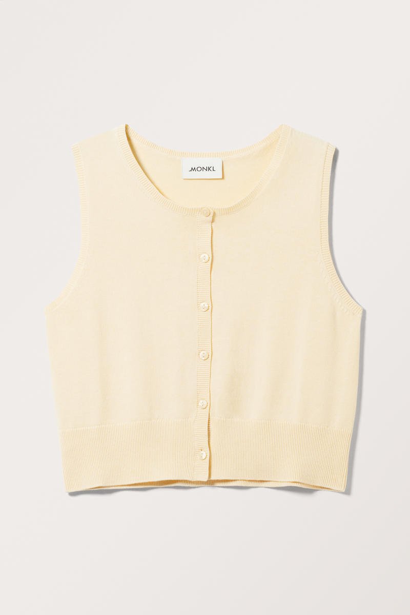 Jacquardstickad väst