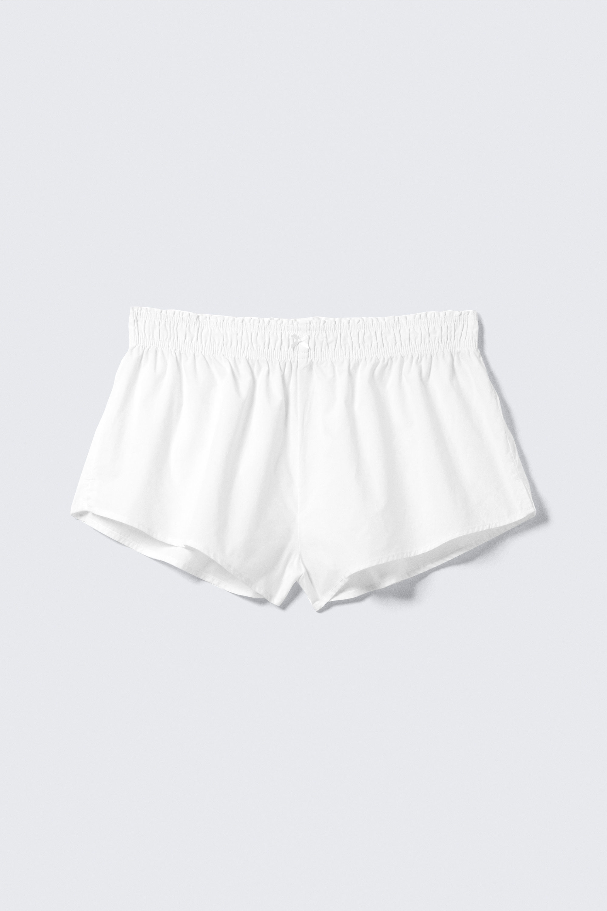 mid-rise cotton poplin pyjama shorts - White | Monki WW mid-rise cotton poplin pyjama shorts - White | Monki WW