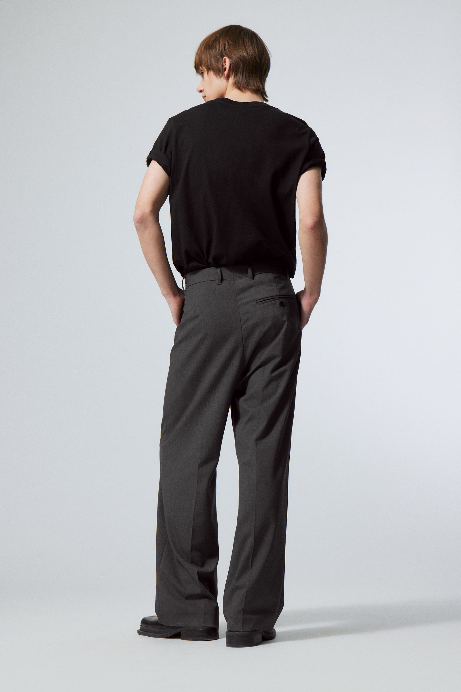 #3A3A3D - Uno Loose Suit Trousers - 2