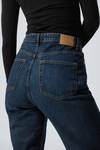 Sapphire Blue - Dark Blue - Rowe Super High Waisted Regular Straight Leg Jeans - 3