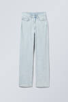 Opulent Blue - Light Blue - Rowe Super High Waisted Regular Straight Leg Jeans - 2