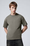 Dark Dusty Khaki - Great Boxy Heavyweight T-Shirt - 0