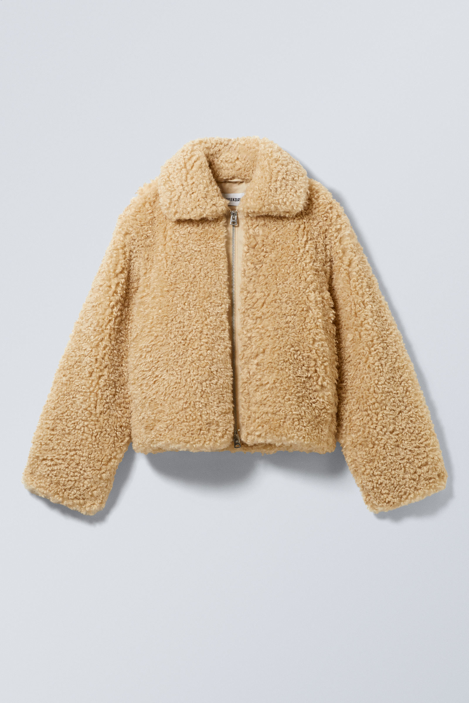 Beige - Yara Oversized Faux Fur Jacket - 2