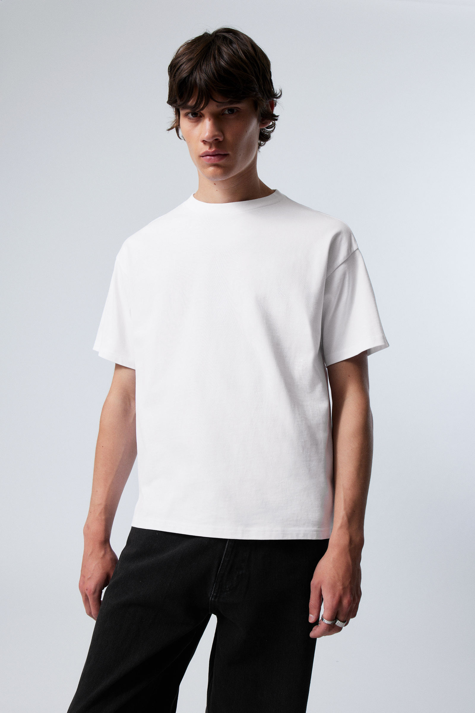 great boxy heavyweight t-shirt - White | Weekday GB