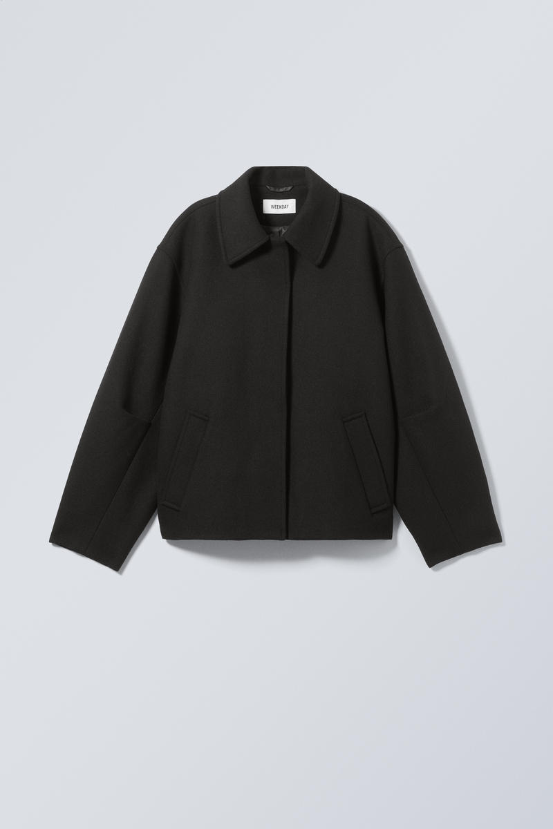 tana wool blend jacket - Black | Weekday EU