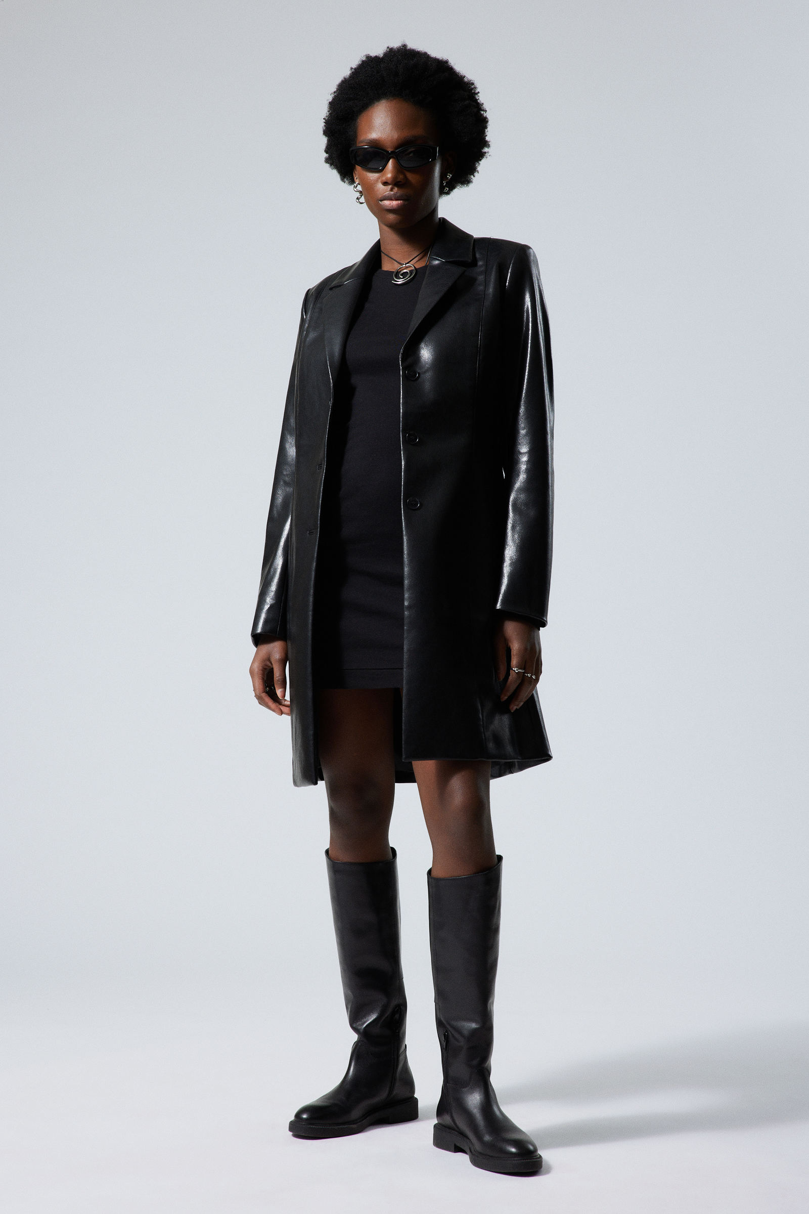 #272628 - Zoe Coated Faux Leather Coat - 1