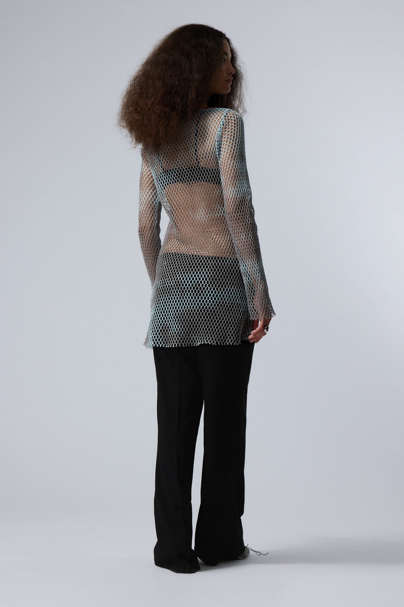 #9EACBD - Dyed Mini Net Dress - 2