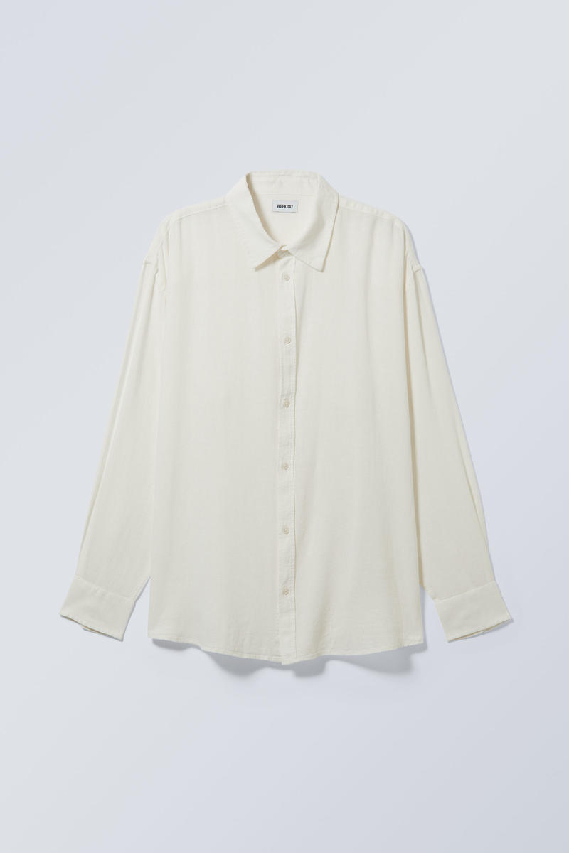 oversized linen shirt - White | Weekday EU