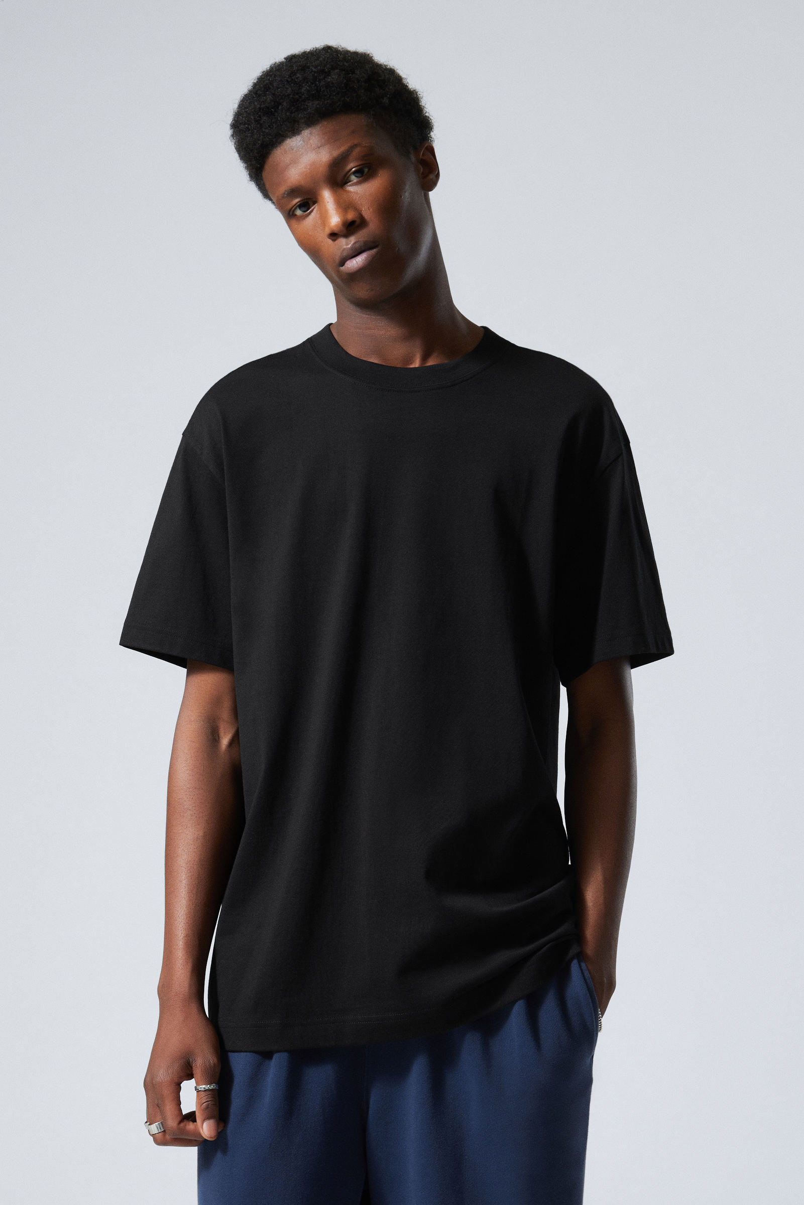 Black - Oversized Heavyweight T-shirt - 0