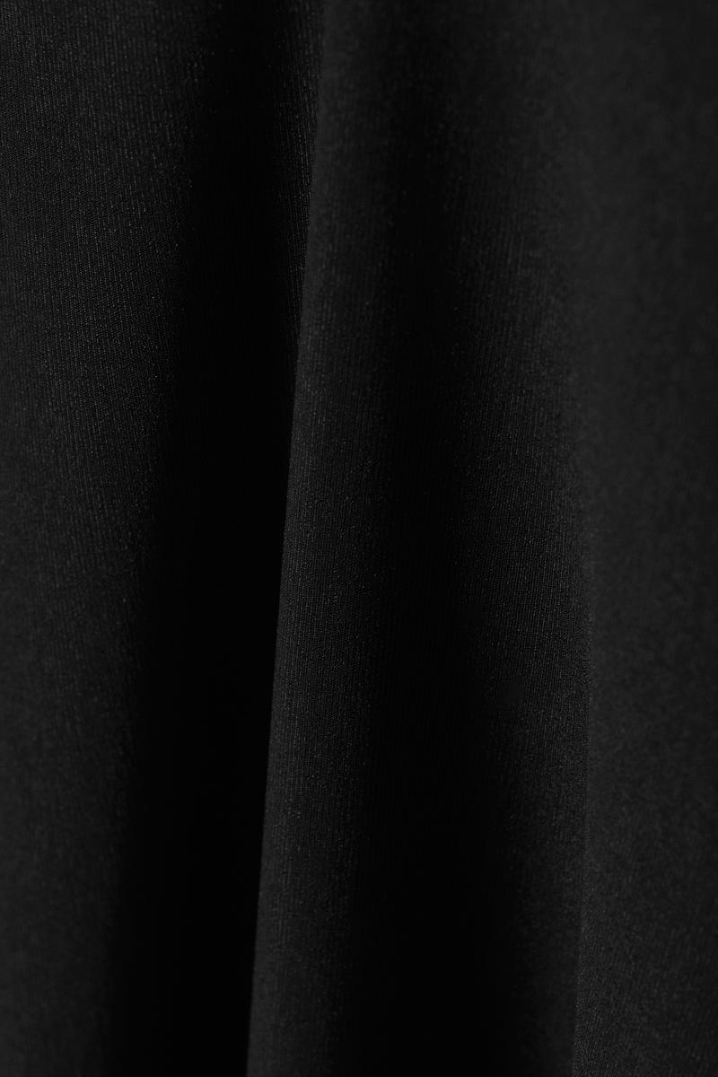 Wide Open Neck Dress in Black - 1230903