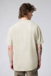 Beige - Oversized Heavyweight T-shirt - 3