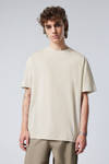 Beige - Oversized Heavyweight T-shirt - 0