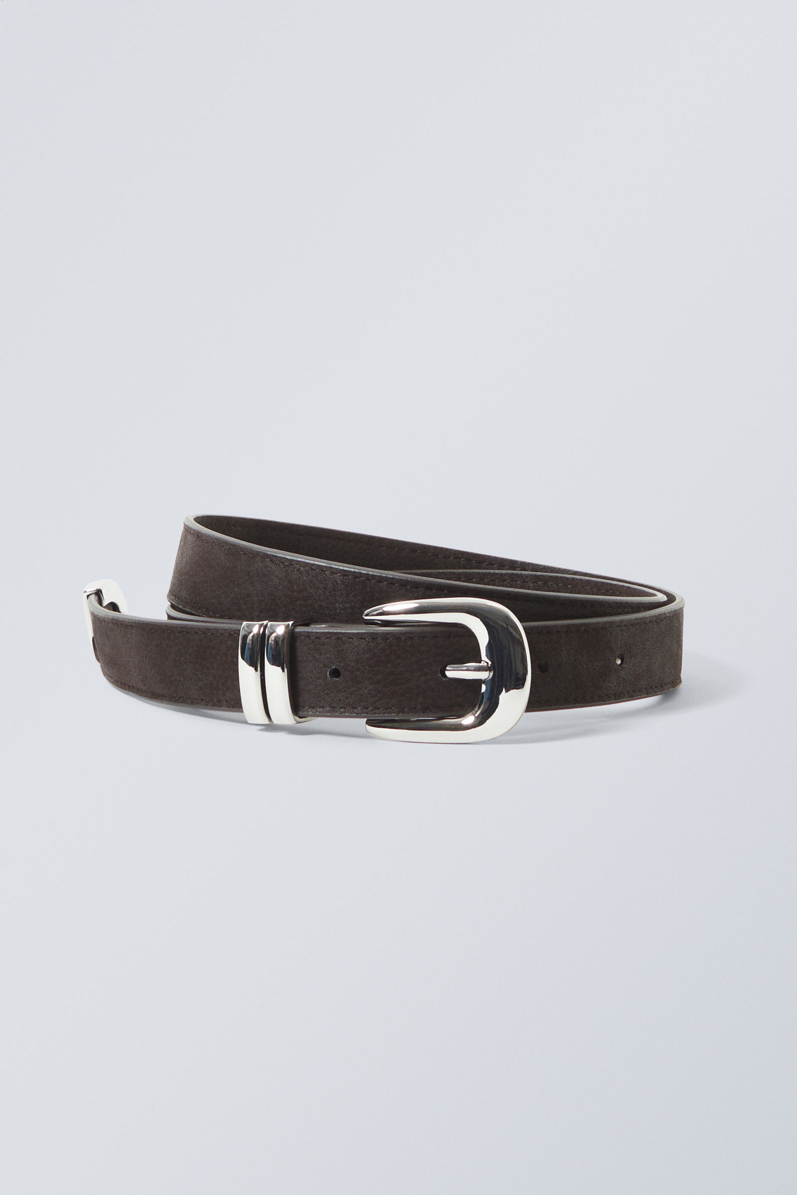 western faux leather belt Dark Brown Weekday WW