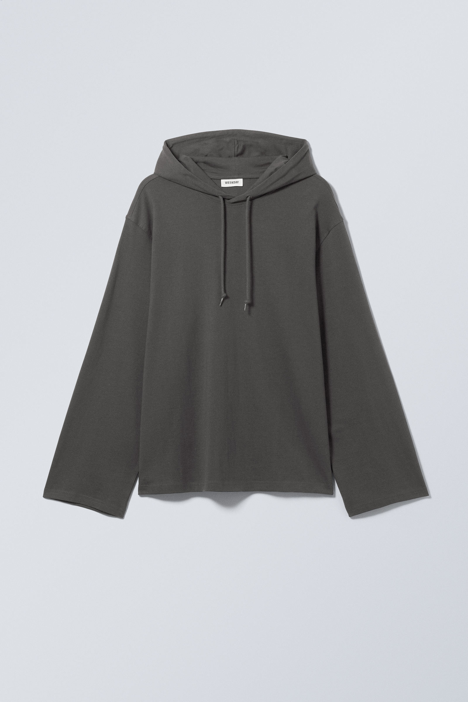 Dark Grey - Oversized Hooded Long Sleeve - 0