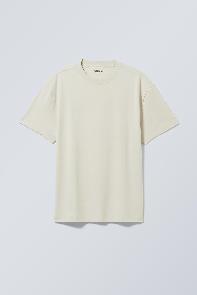 Oversized Heavyweight T-shirt - Beige 