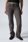 Clay Grey - Grey - Arrow Low Rise Regular Straight Leg Jeans - 1