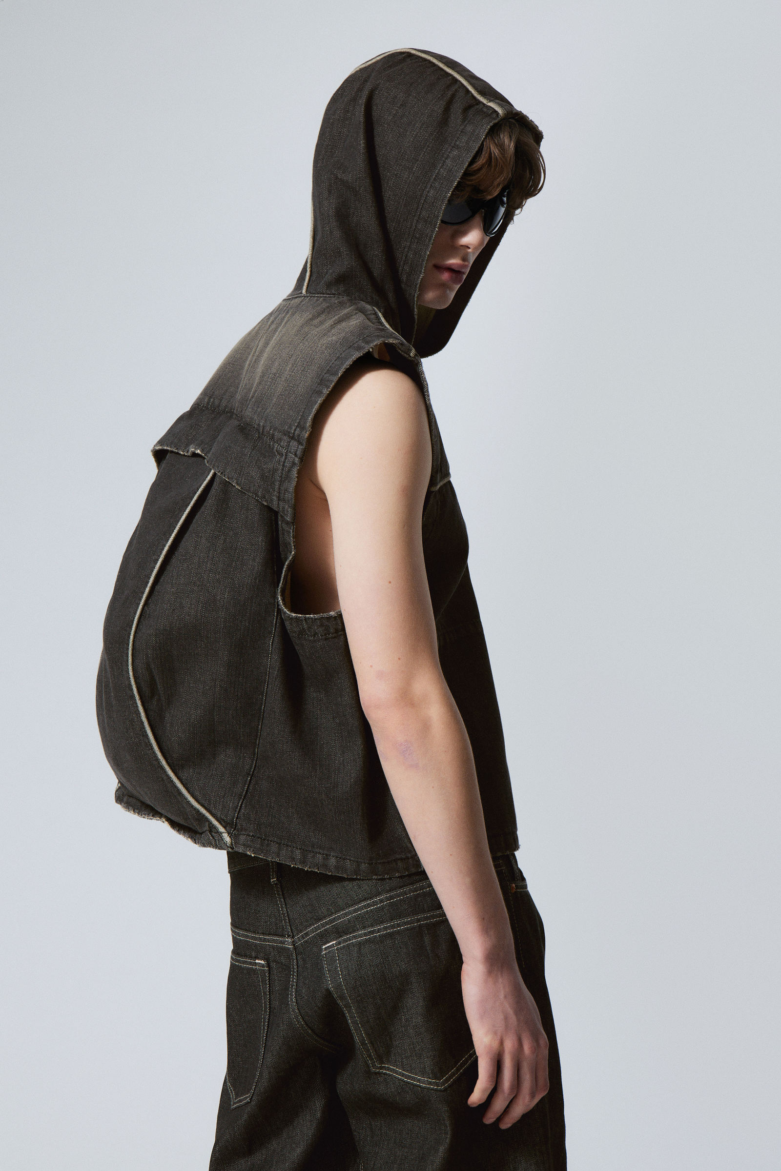 #303033 - Bag Denim Hooded Vest - 2