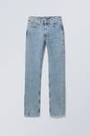 Cerulean Blue - Light Blue - Smooth High Waisted Slim Leg Jeans - 0