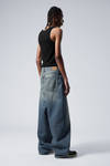 Jackpot Blue - Mellanblå - Astro Loose Baggy Leg Jeans - 8