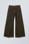 Brown Stone - Telescope Low Loose Wide Jeans - 2