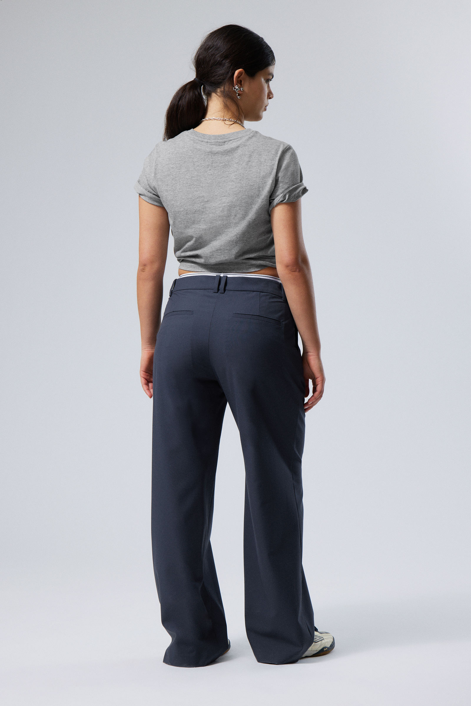 #3C414C - Emily Low Waist Suiting Trousers - 2