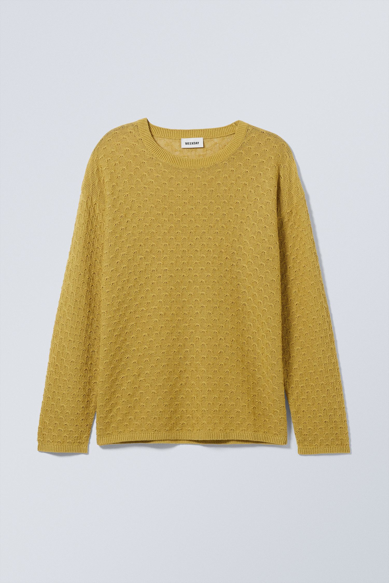 #B7A86B - Krille Regular Linen Mix Sweater - 1