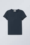 Dark Blue - Fine T-shirt - 0