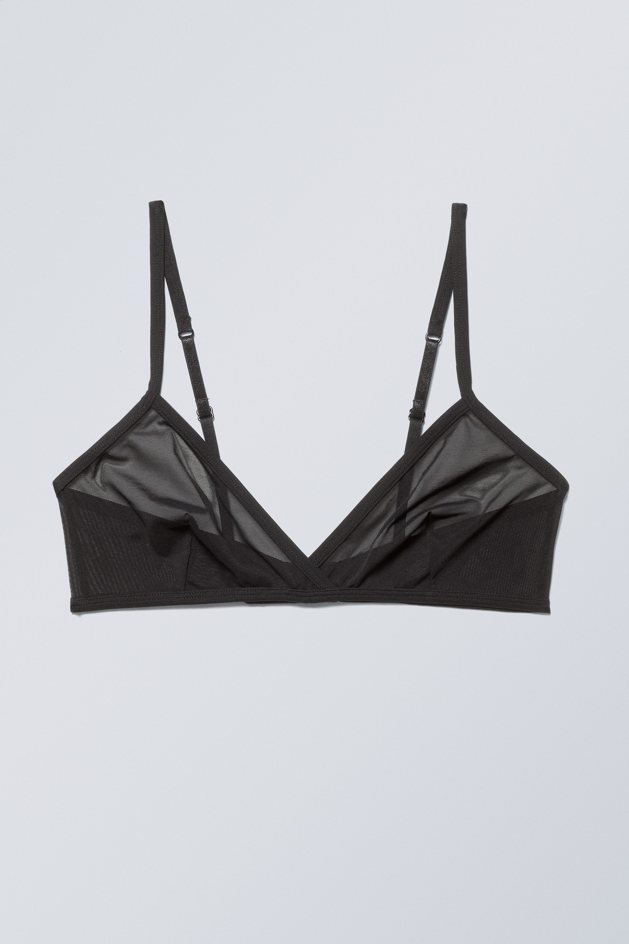 Weekday Molly mesh underwired bra in black - ShopStyle