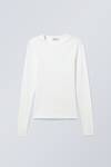 White - Slim Fitted Long Sleeve - 3