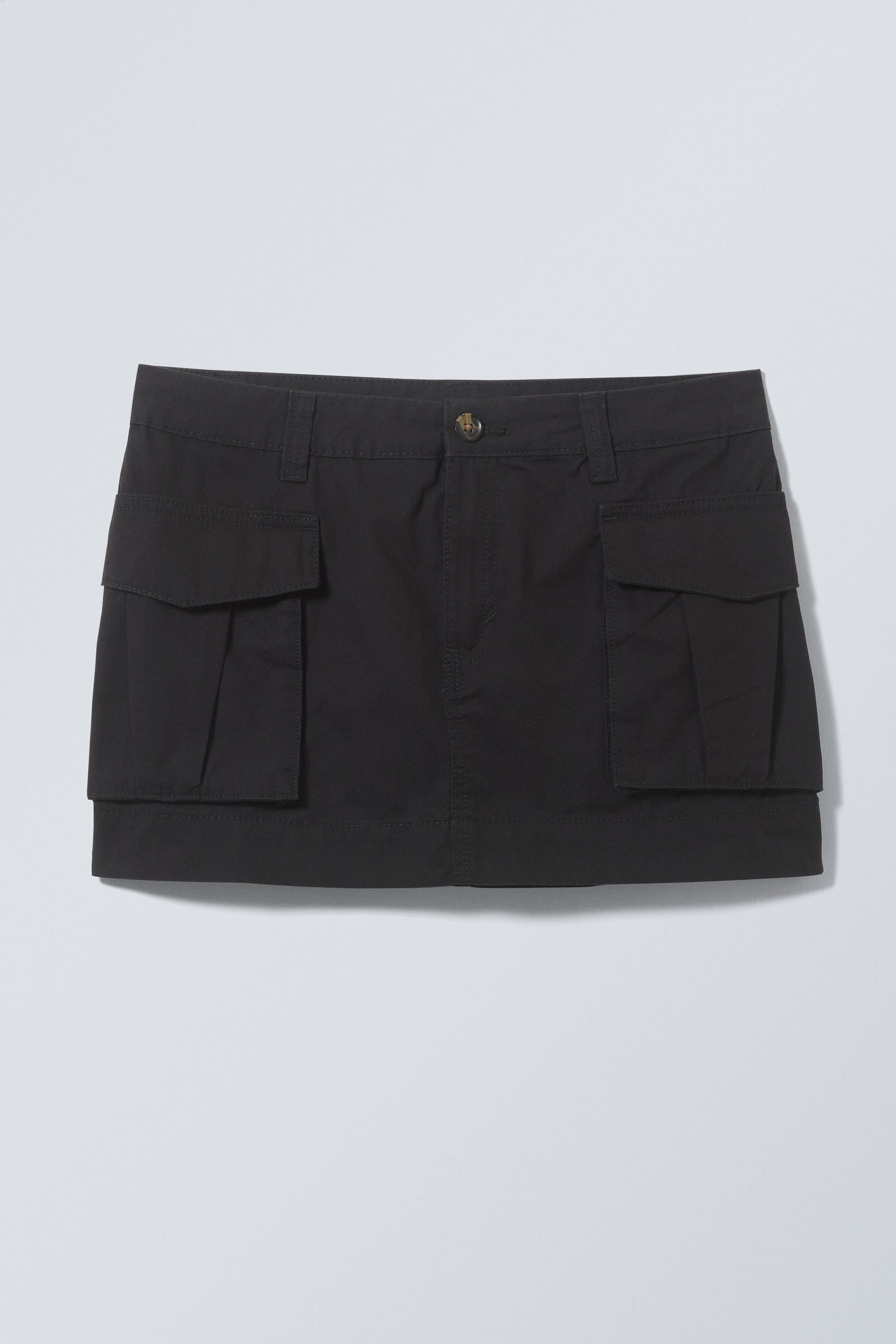 Black utility 2024 mini skirt