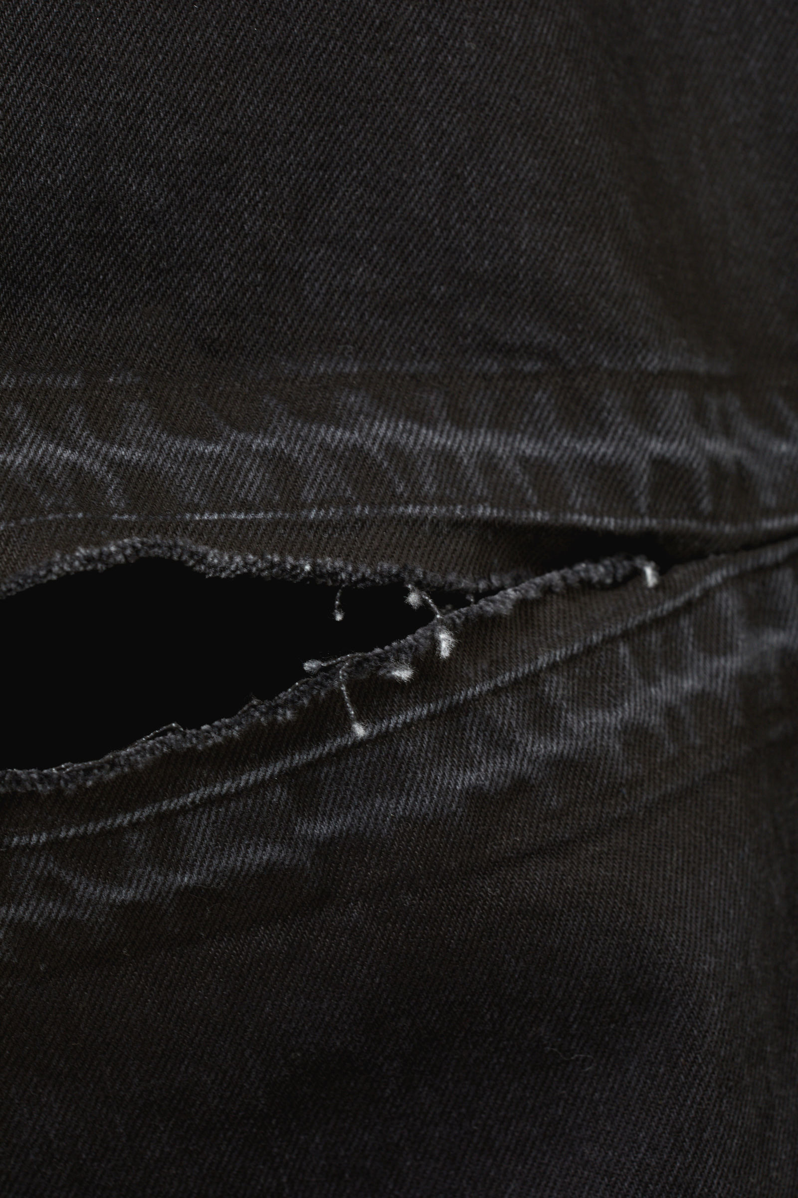 astro baggy open knee jeans - Black | Weekday EU