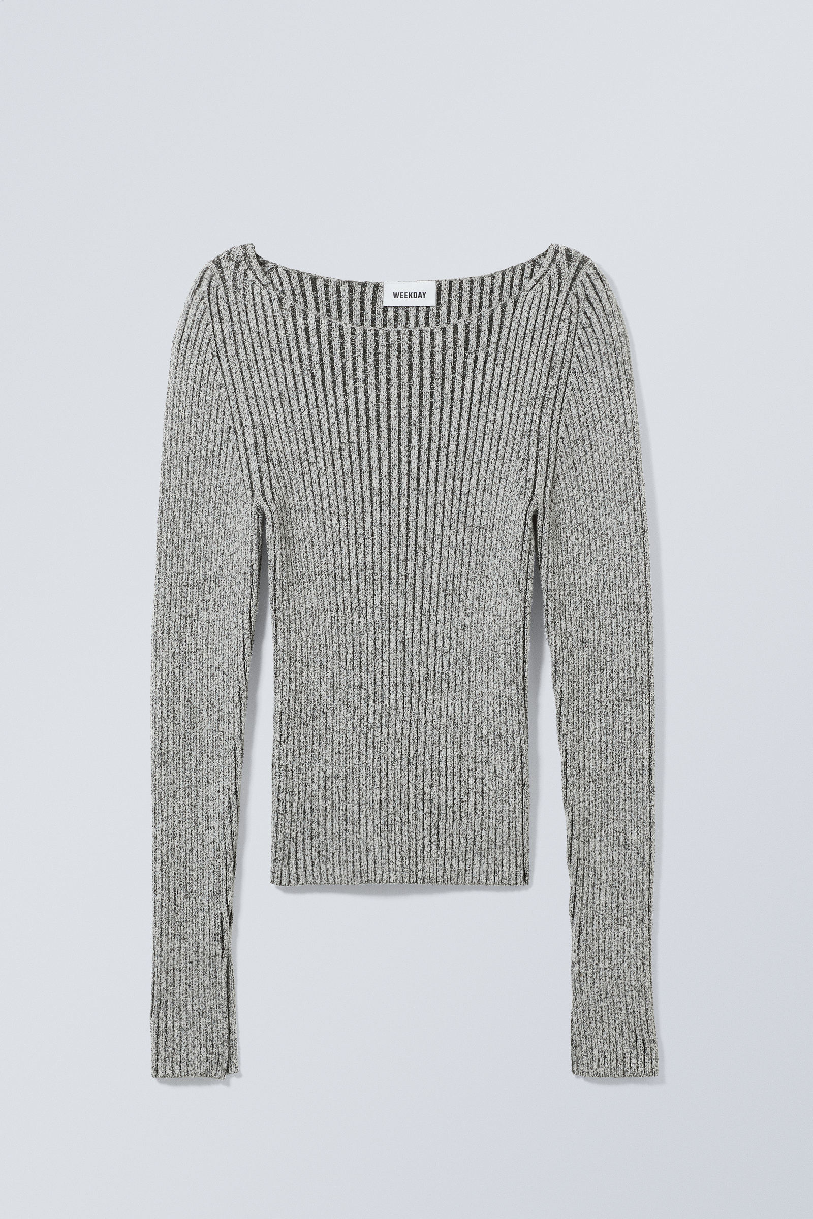 lolo off shoulder sweater - Grey Melange | Weekday EU