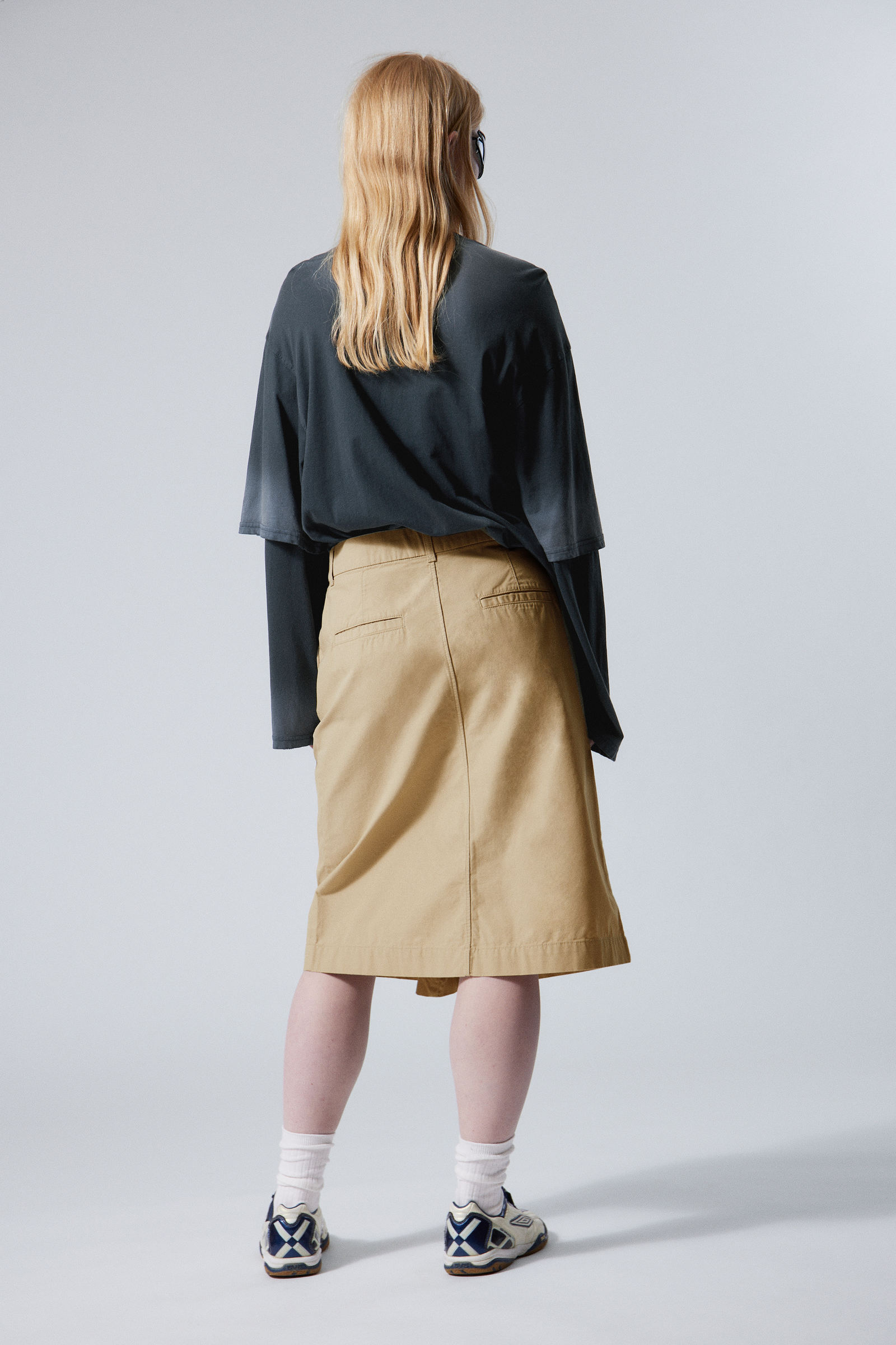 #B7A990 - Chino Midi Lenght Skirt - 2