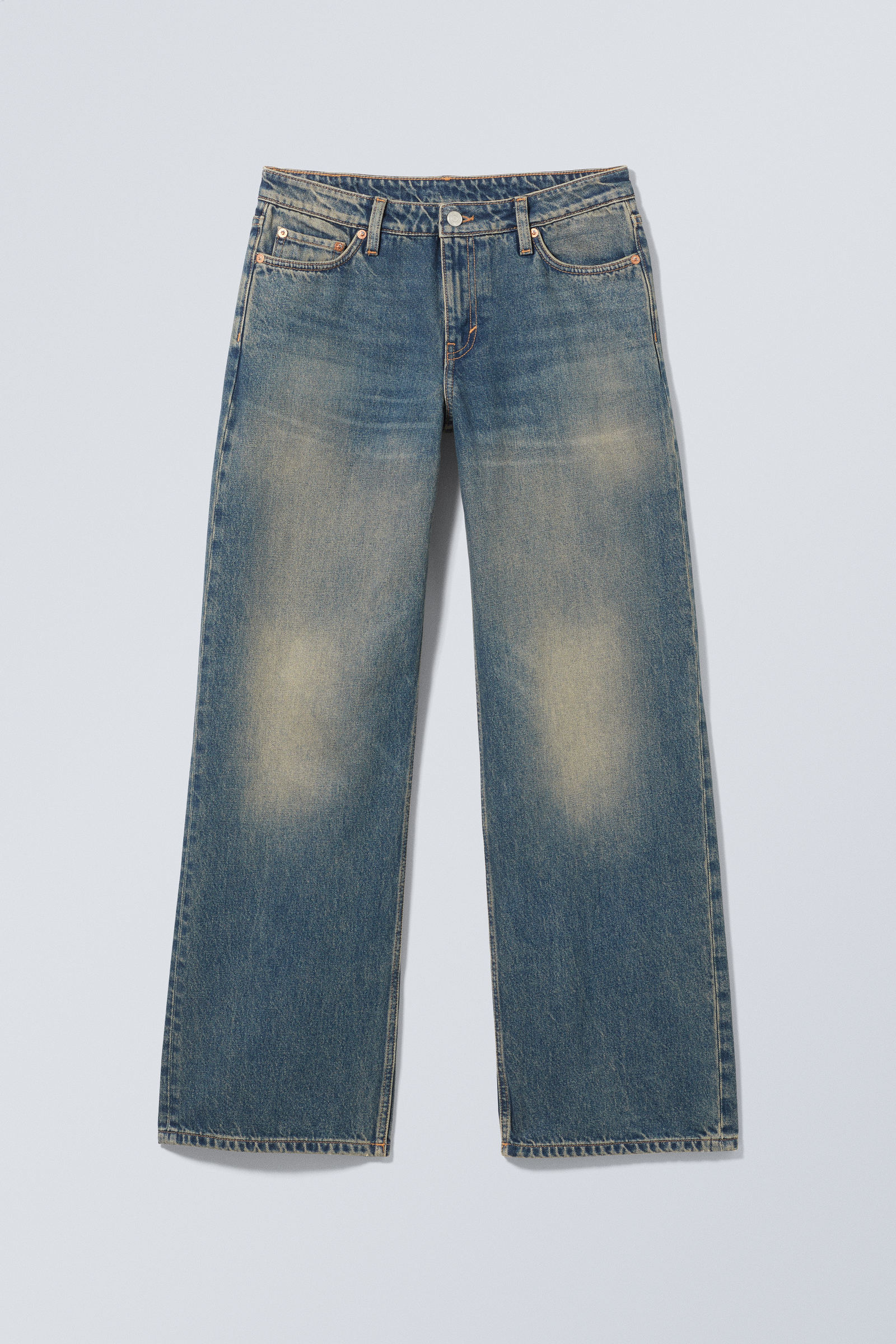 Steel Blue - Ample Low Loose Jeans - 4