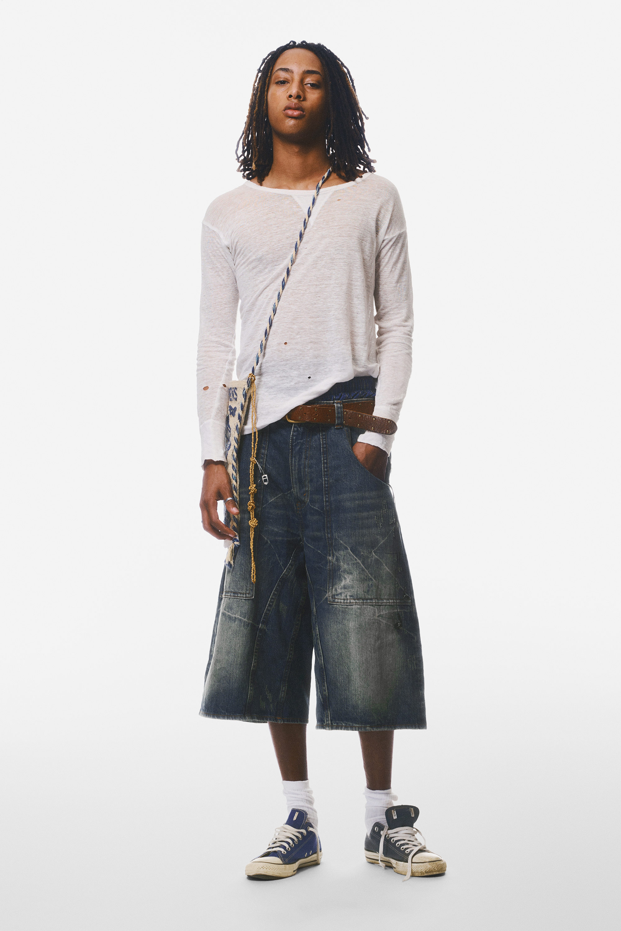 [LOW CLASSIC] / ☆ 24FW LOOSE-FIT JORTS / BLUE 1a9fda1cd3d255c2b516eb2c0f0b58