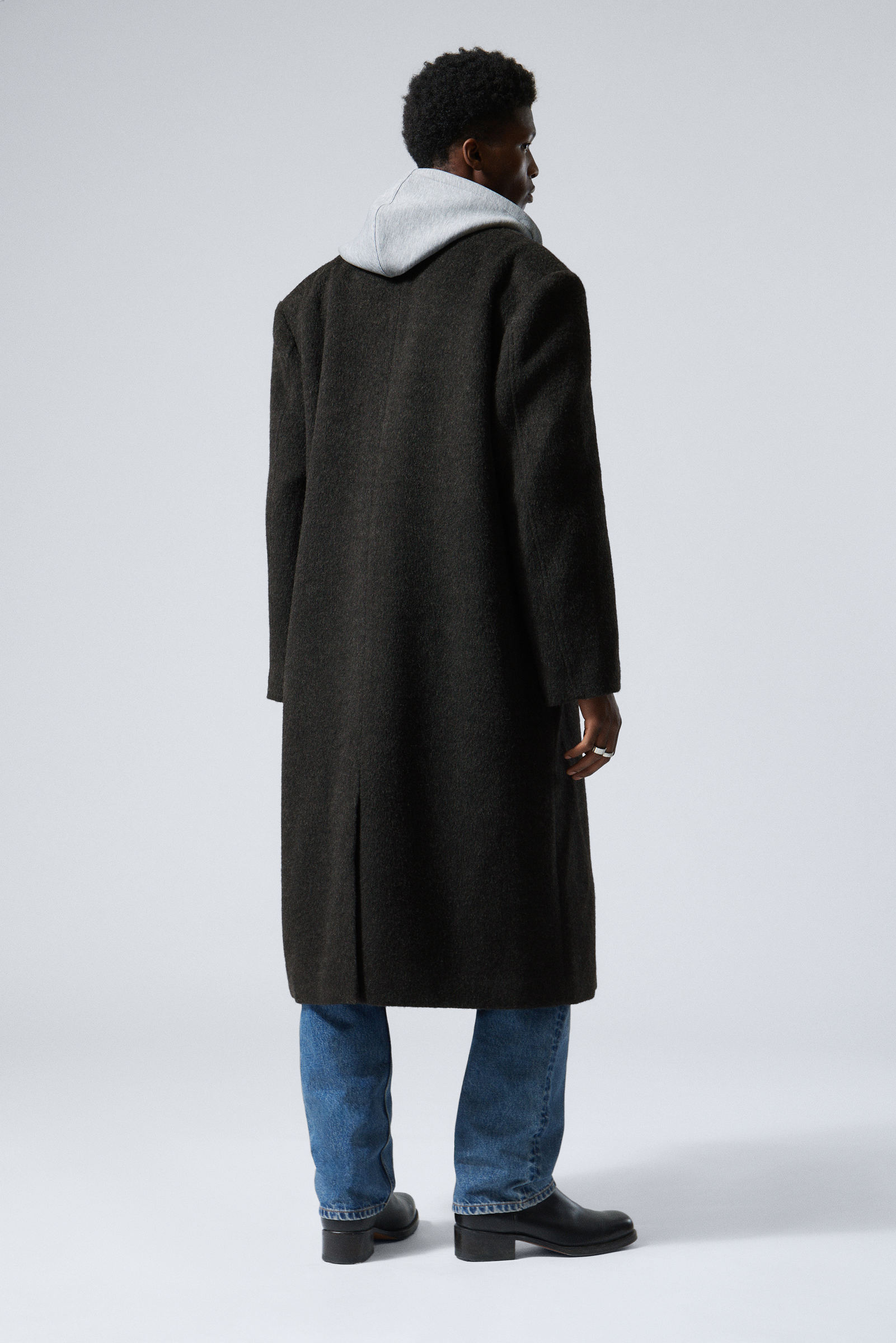 Black - Double-Breasted Wool-Blend Coat - 4