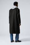 Black - Double-Breasted Wool-Blend Coat - 4